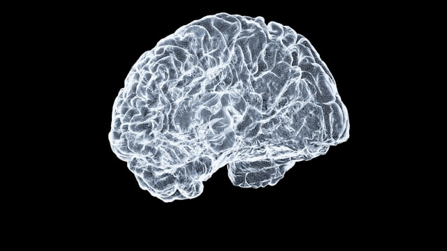 A visual representation of a brain with a glucose spike chart, symbolizing the impact of diet on cognition.