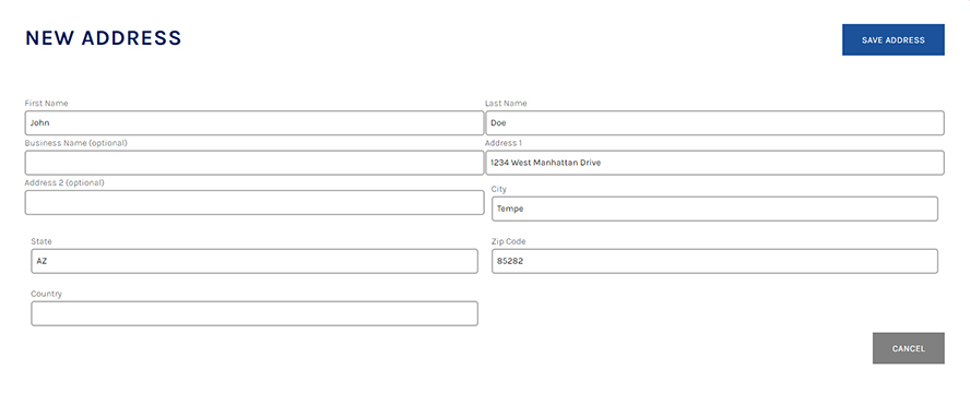 This is where you enter new addresses and then save them to your address book.