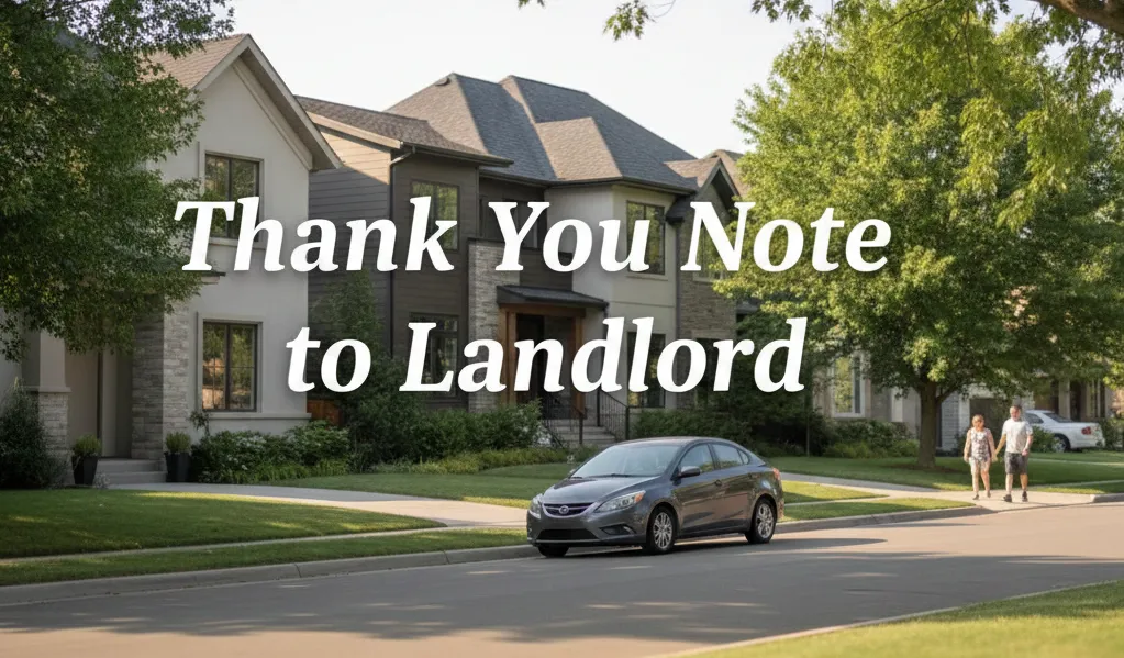 Thank You Note to Landlord