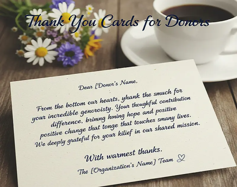 Thank You Cards for Donors