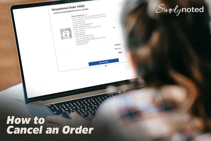 Image of a person canceling an order with the headline "How to Cancel an Order"