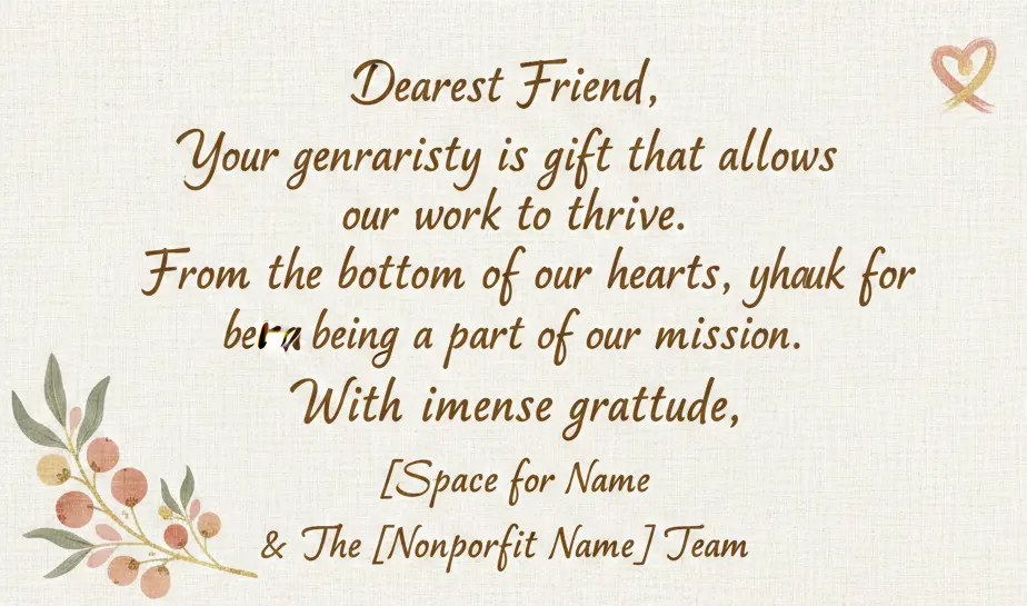 DONATION THANK YOU EXAMPLES FOR DIFFERENT SITUATIONS