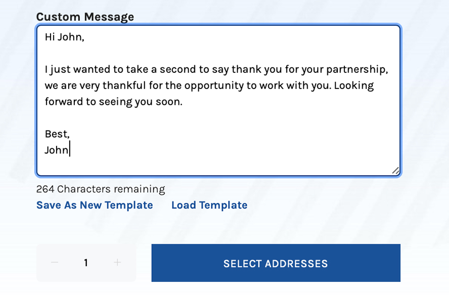 Showing the word counter and template options