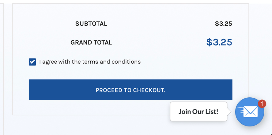 Proceed to Checkout button