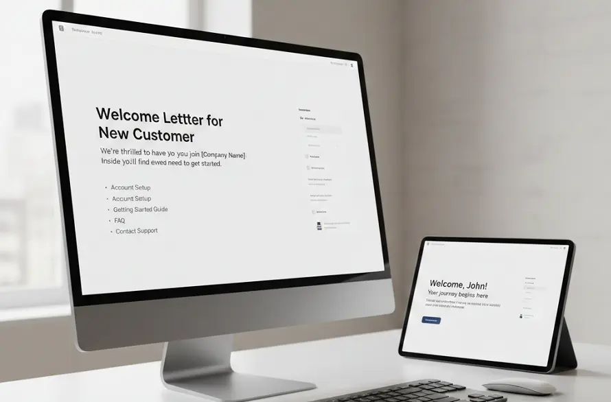 WELCOME LETTER TO NEW CUSTOMER