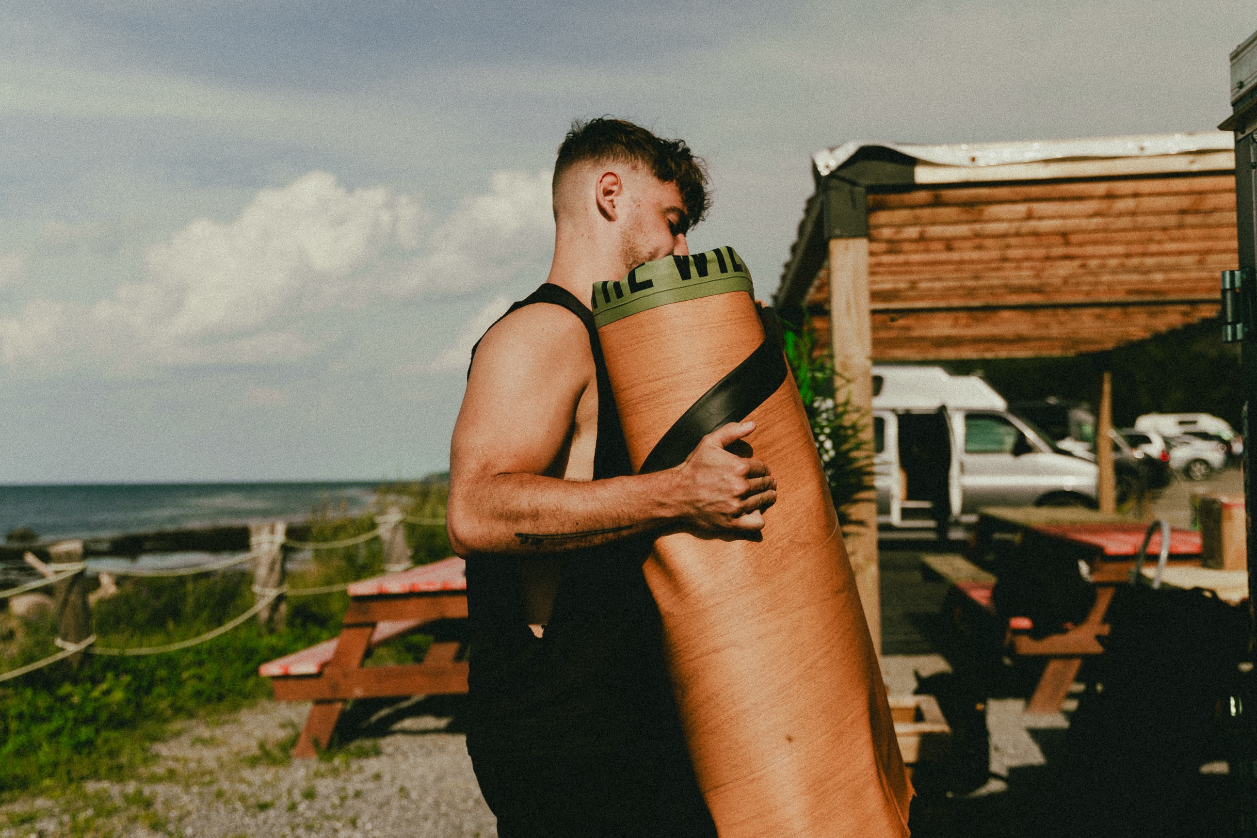 Paddle board on calm Canadian lake