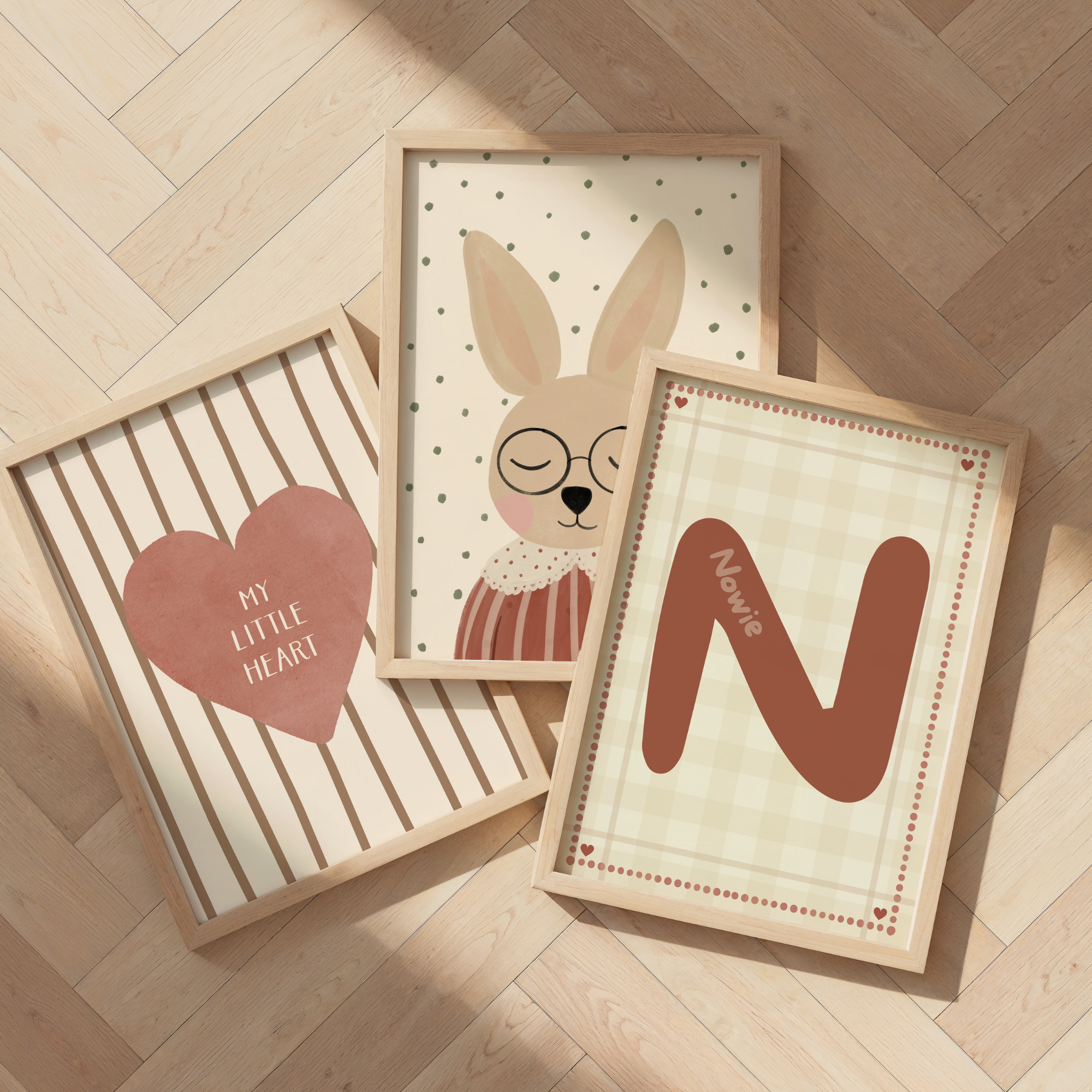 Behang Striped Bows
